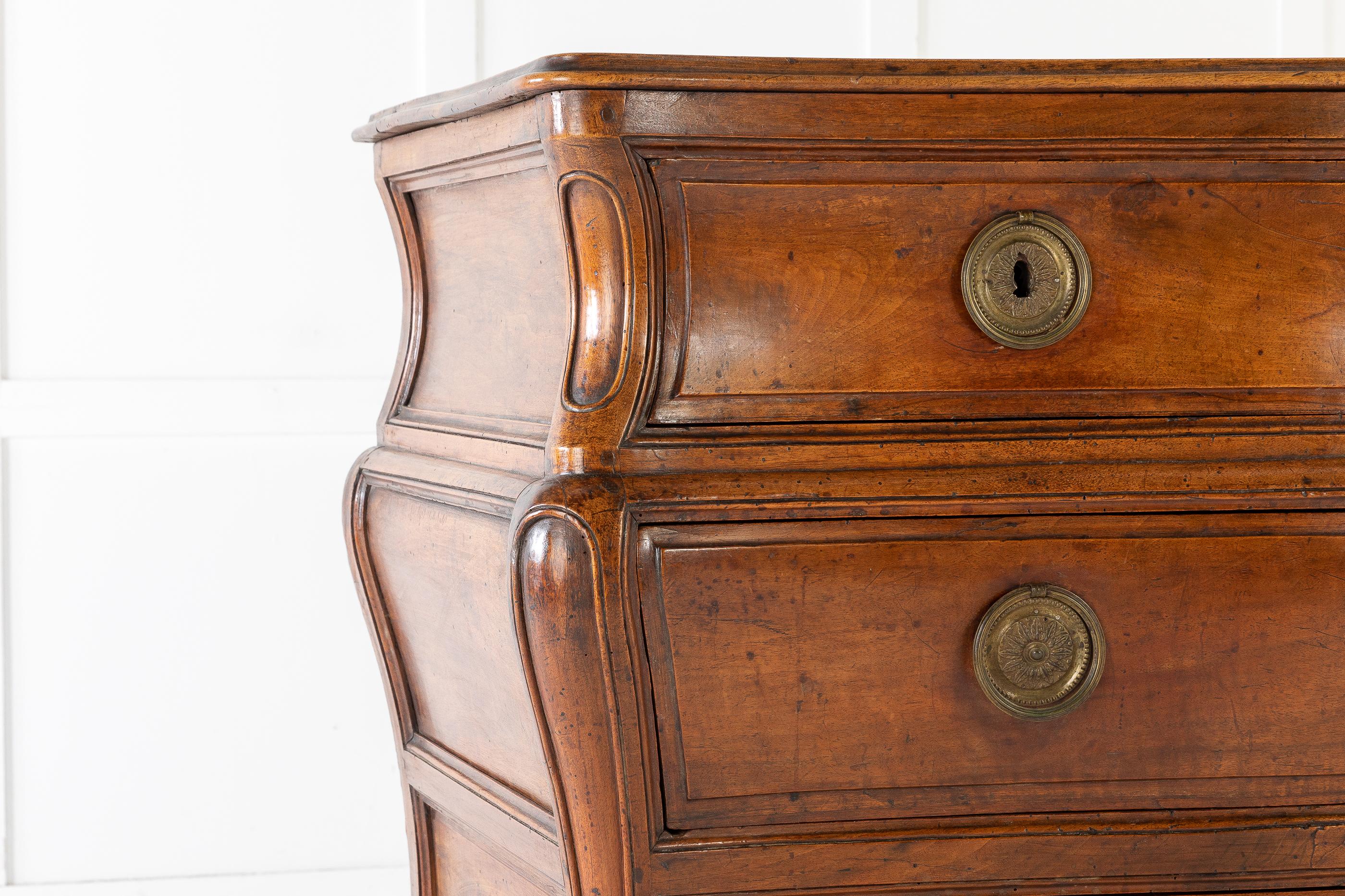 18th Century and Earlier 18th Century French Walnut Bombe Commode