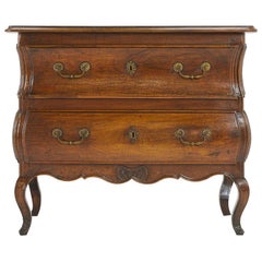 18th Century French Walnut Bombe Commode