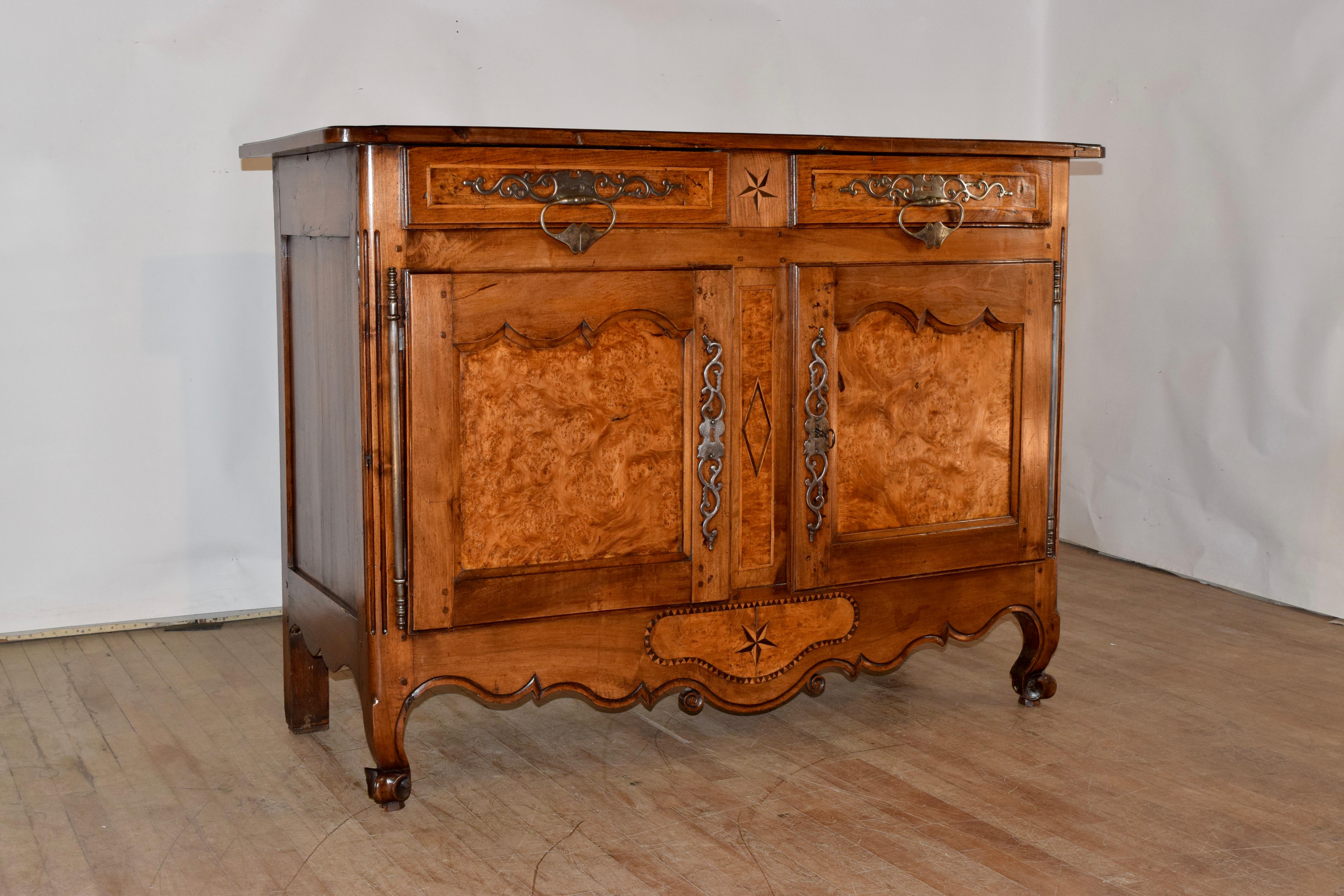 Louis XV 18th Century French Walnut Buffet For Sale