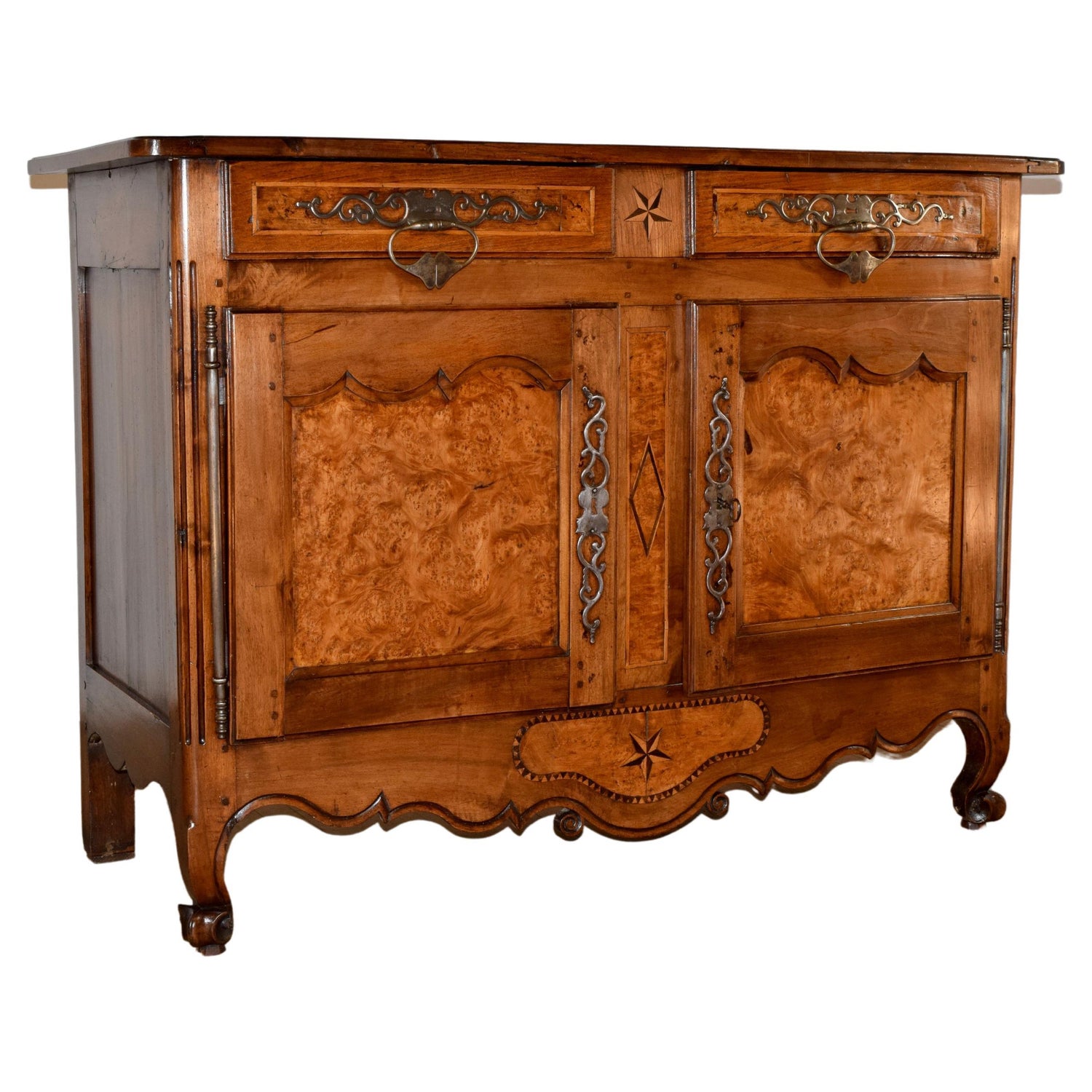 18th Century Bernese Oberland Baroque Brown Walnut Cabinet Buffet, 1775 For  Sale at 1stDibs