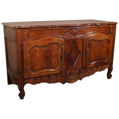 18th Century French Walnut Carved and Inlaid Sideboard, circa 1770