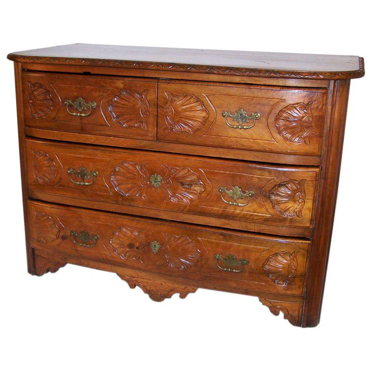 18th Century French Walnut Chest of Drawers For Sale