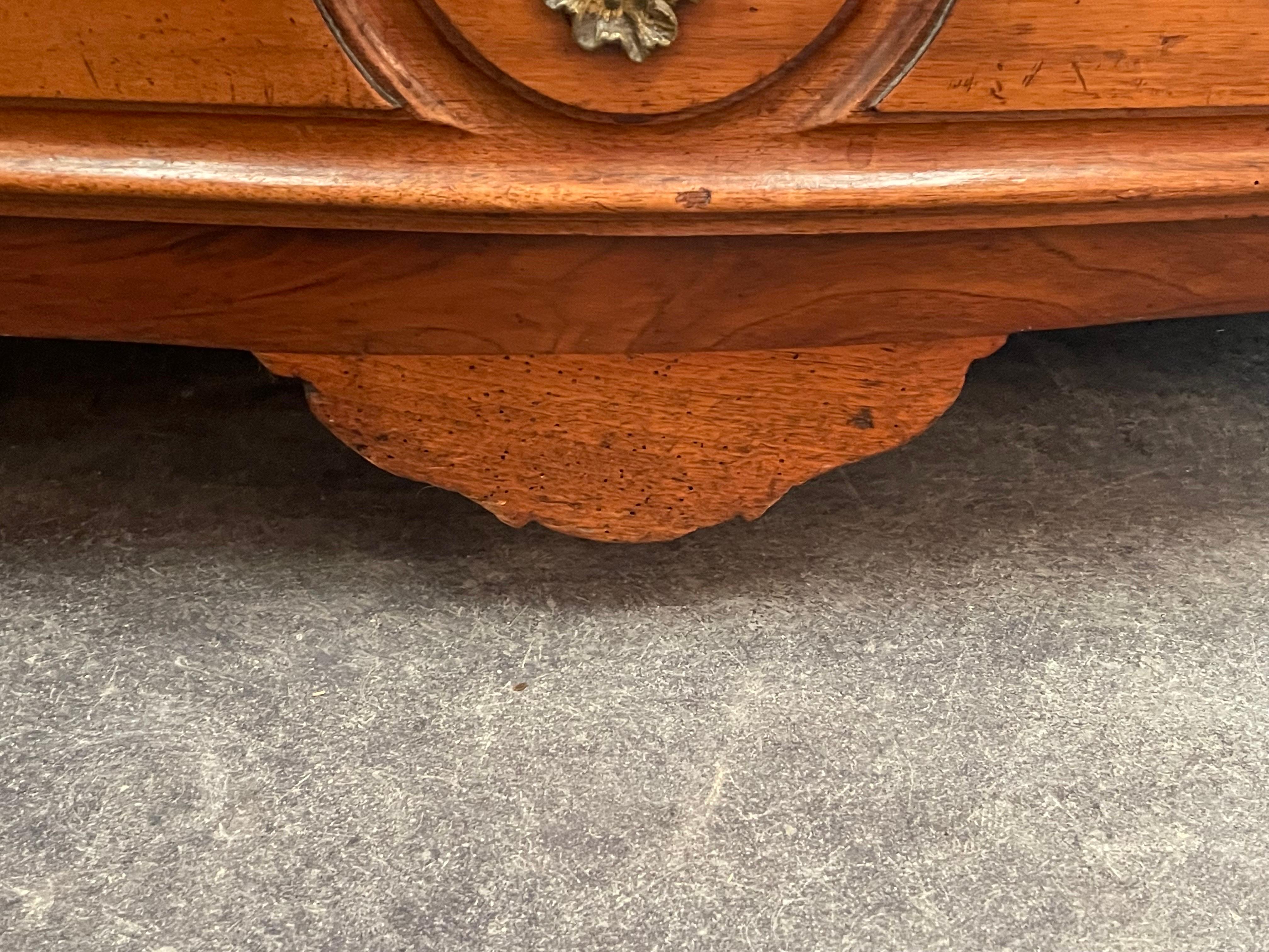 18th Century French Walnut Commode with Brass Fixtures For Sale 3