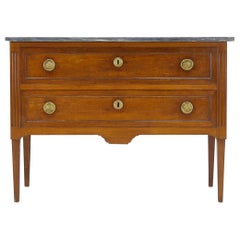 18th Century French Walnut Commode with Marble Top