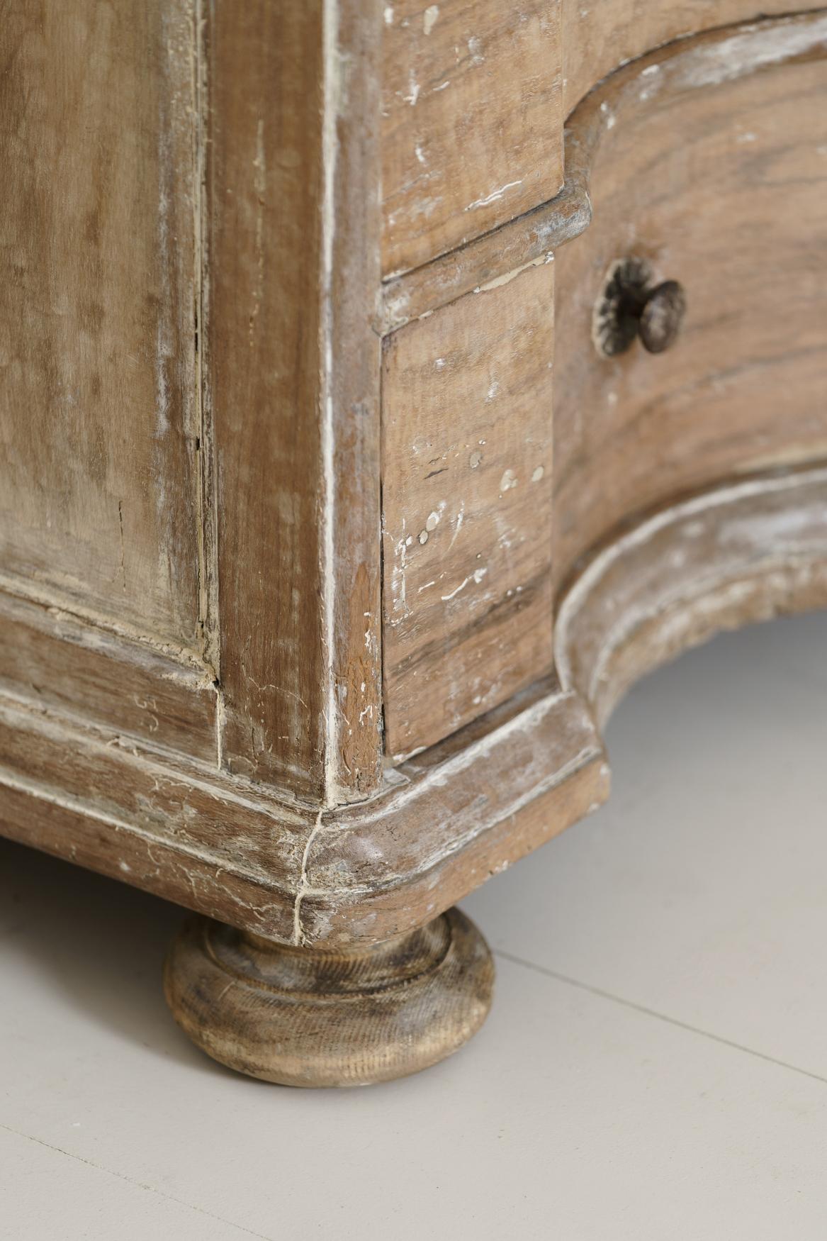 Unknown Walnut Commode with Serpentine Front and Original Patina