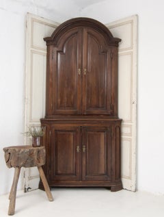 18th Century French Walnut Corner Cabinet