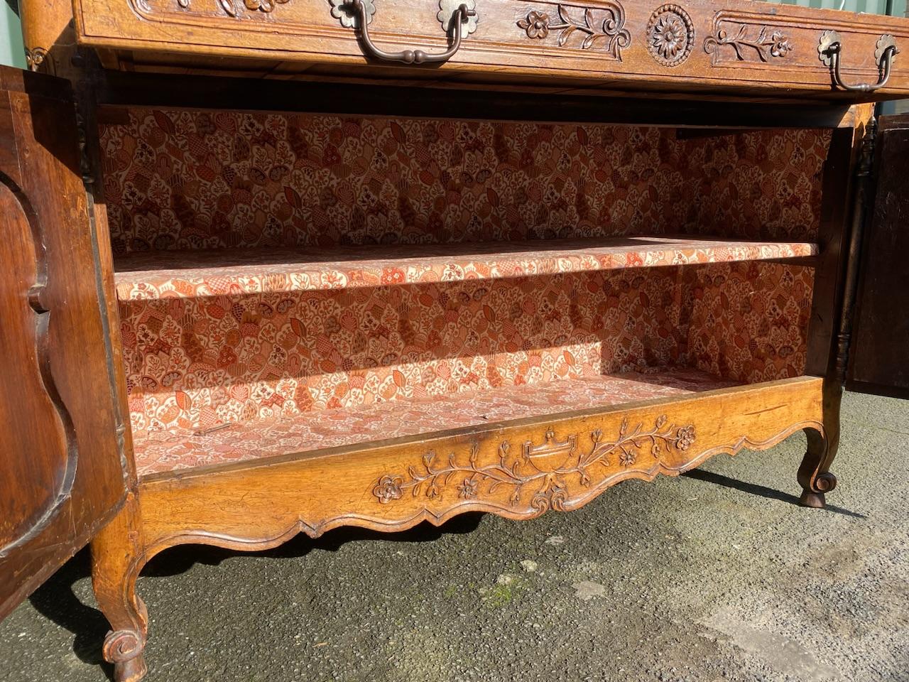 18th Century French Walnut Cupboard Buffet 1