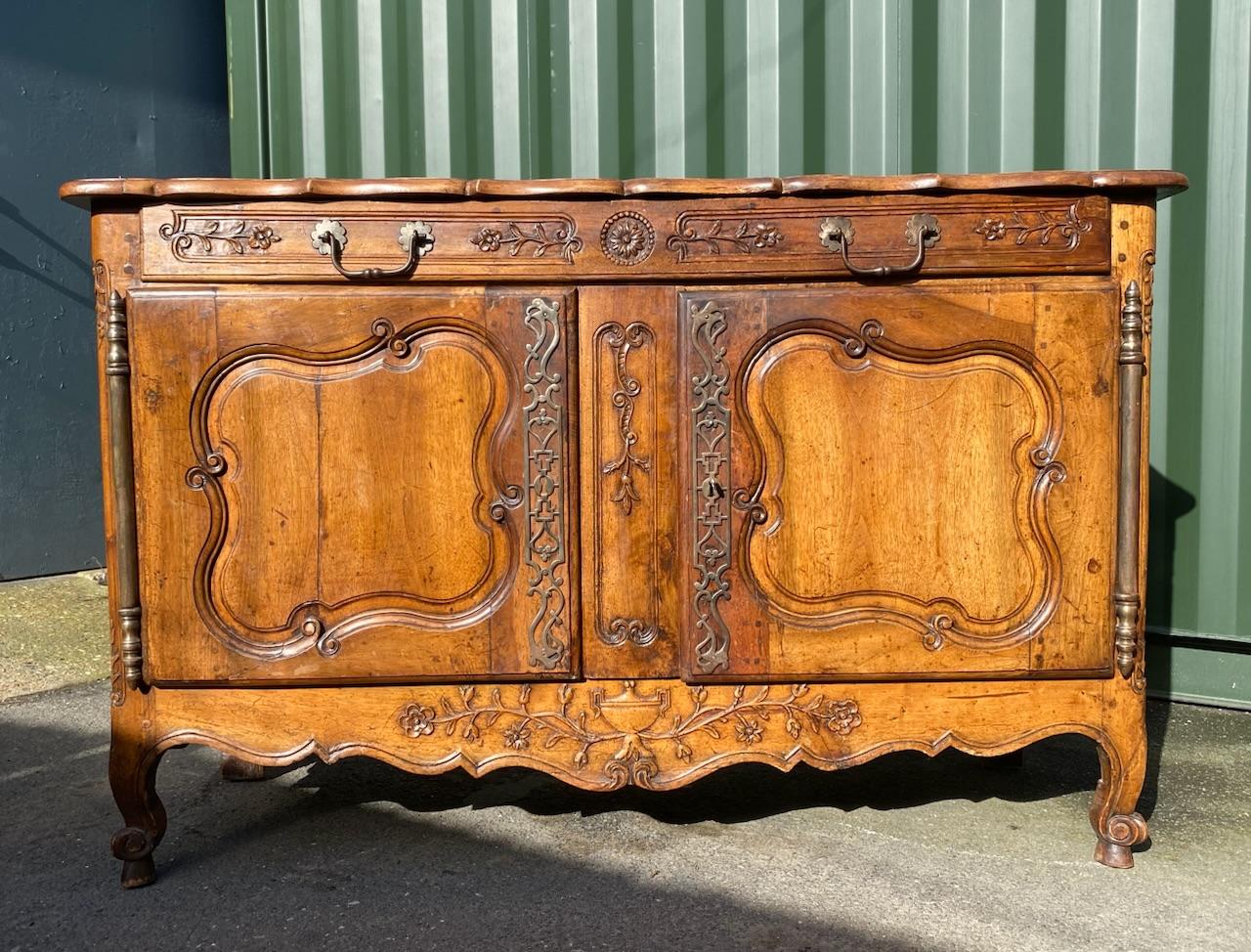 18th Century French Walnut Cupboard Buffet 6