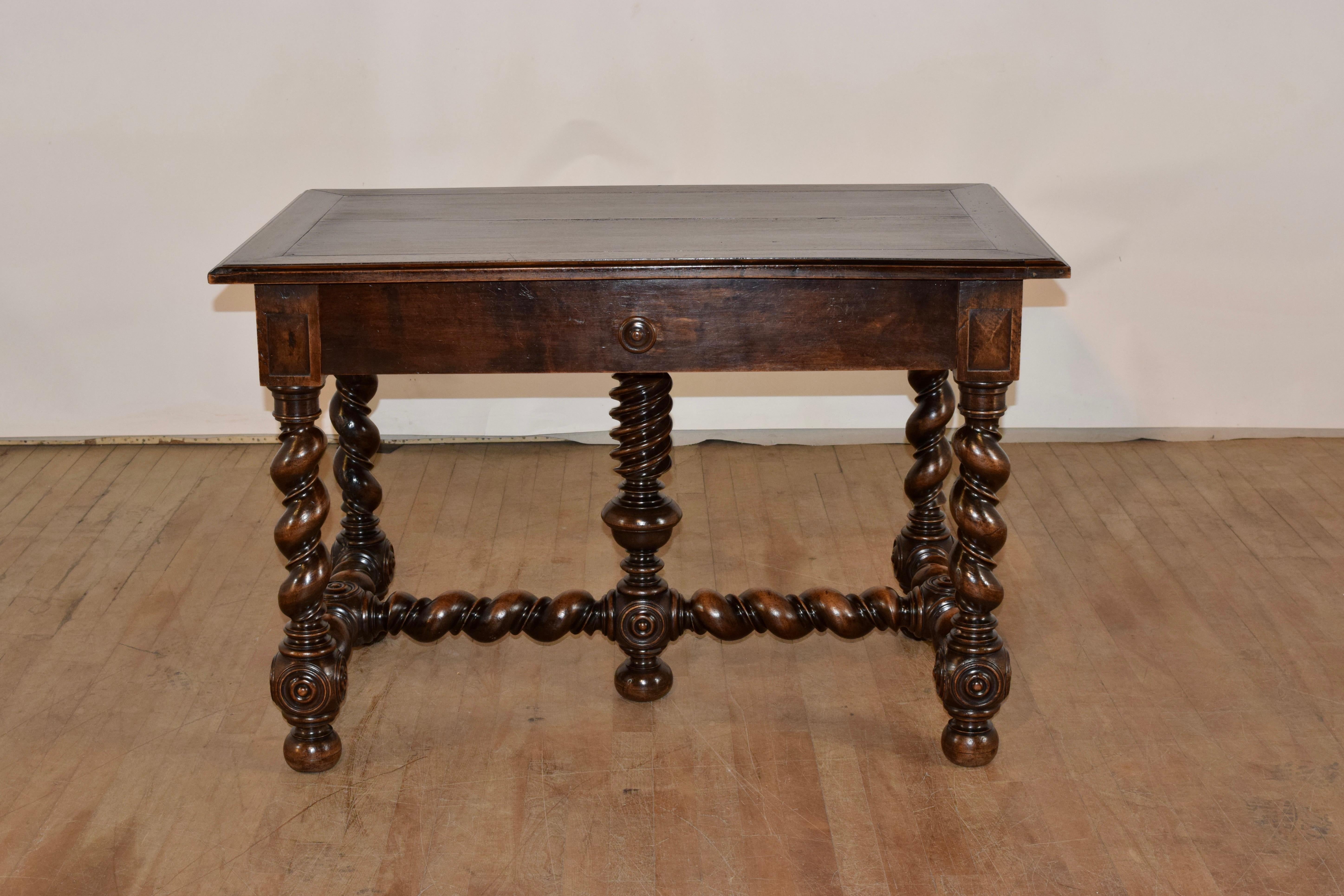Louis XV 18th Century French Walnut Library Table For Sale