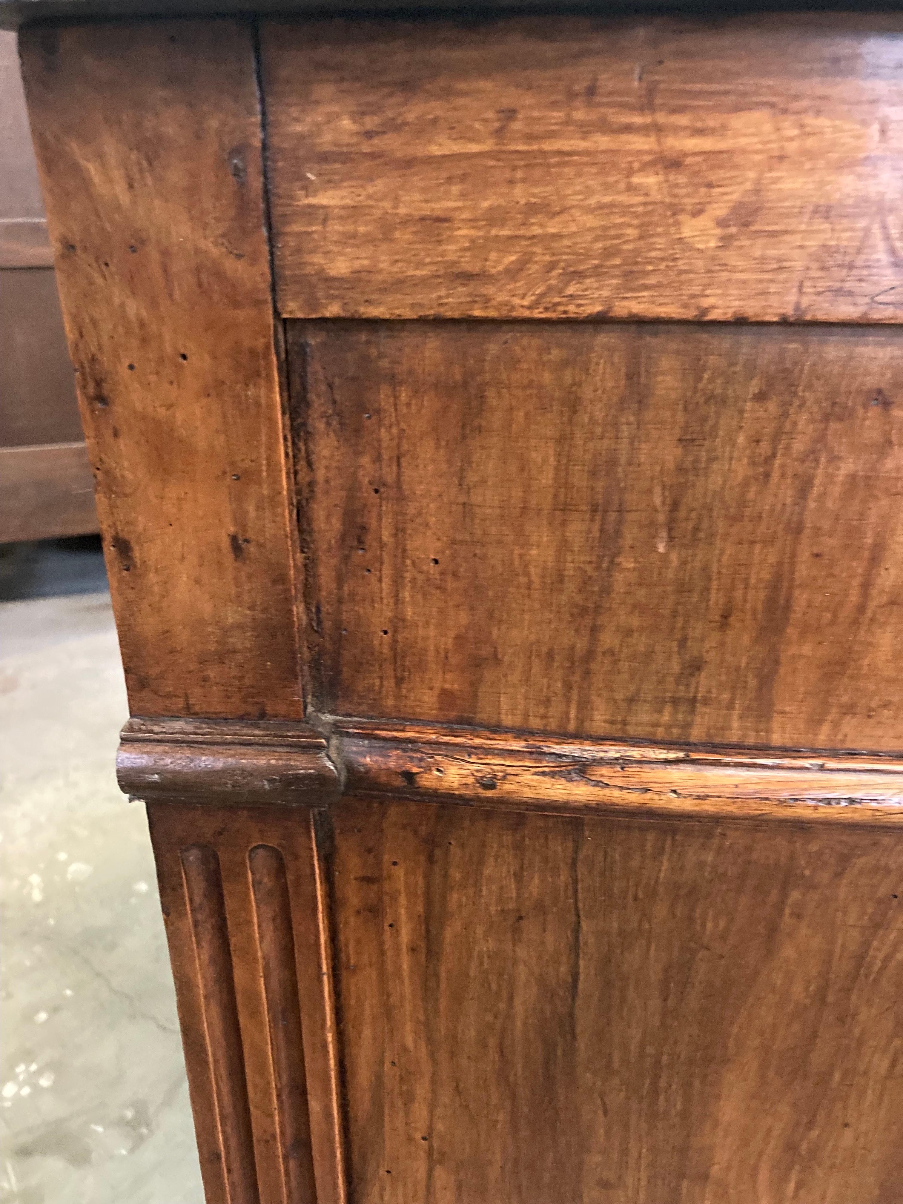 18th Century French Walnut Louis XVI with Gray Marble 11