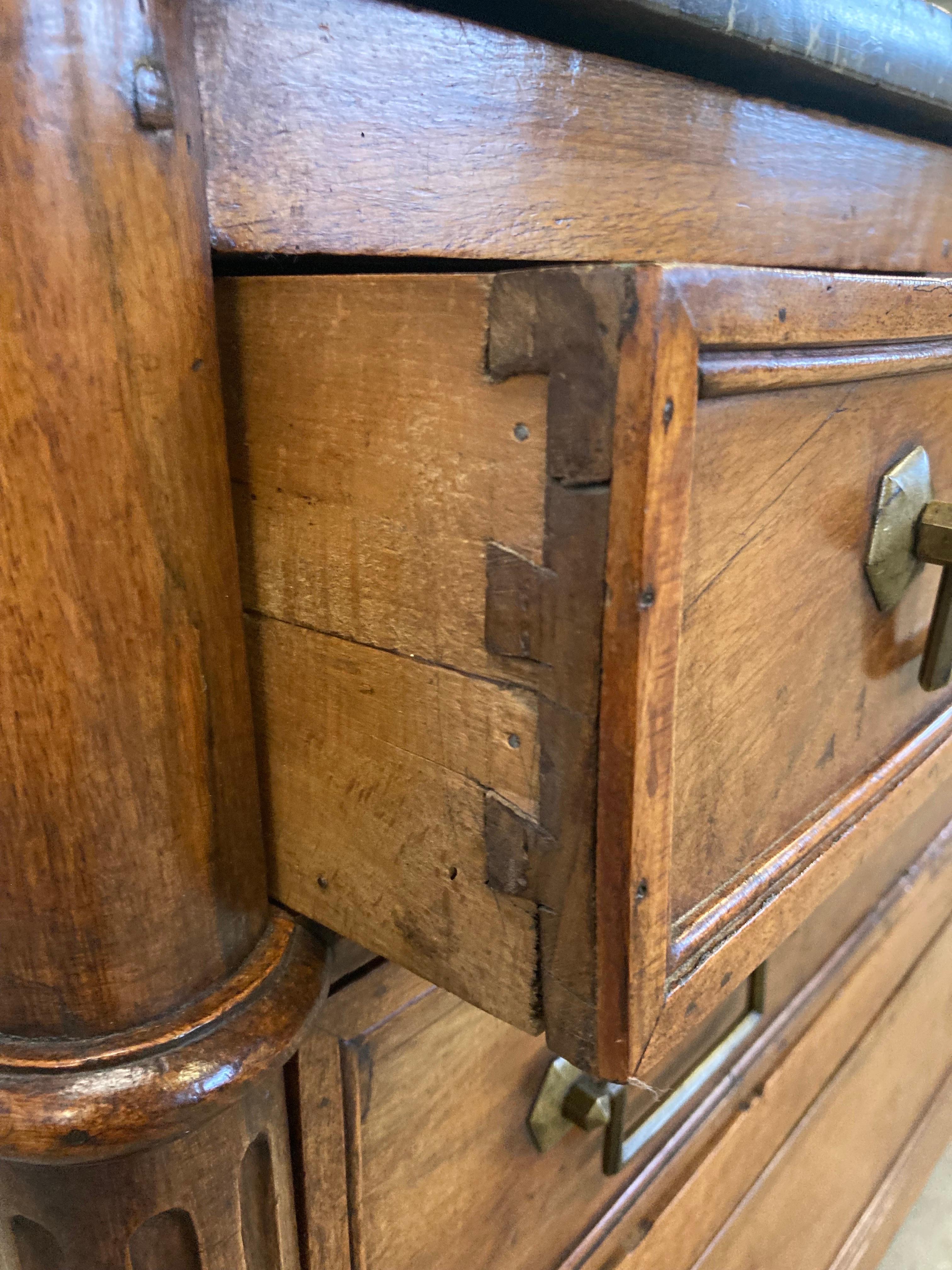 18th Century French Walnut Louis XVI with Gray Marble 12