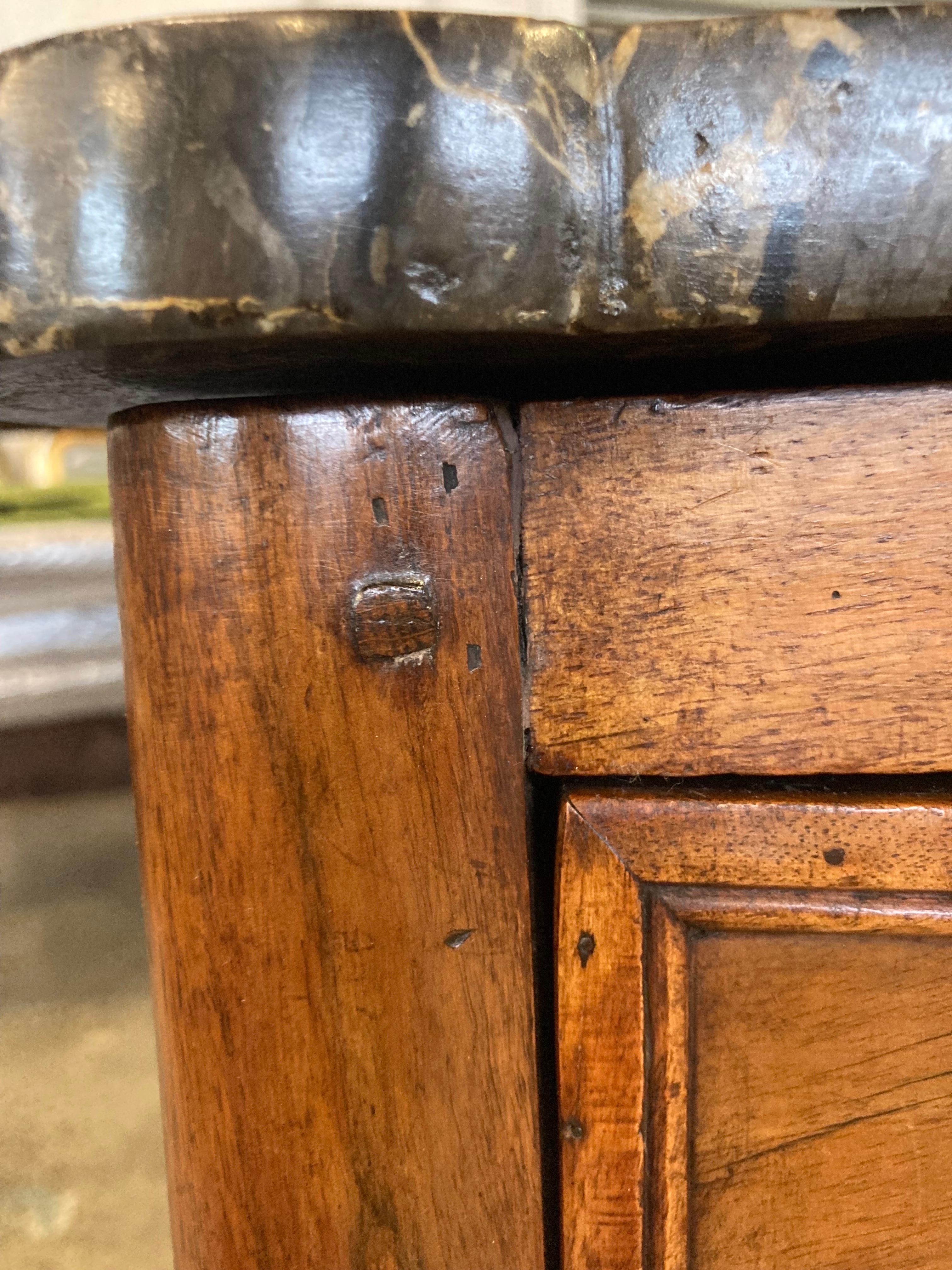 18th Century French Walnut Louis XVI with Gray Marble 13