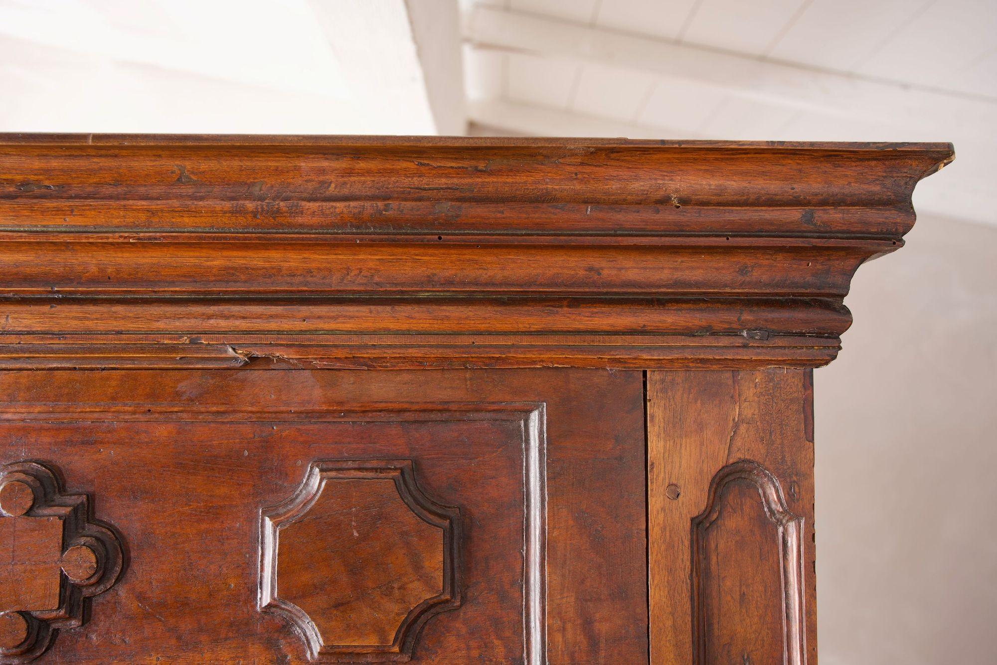 18th century French walnut Marriage cupboard 5