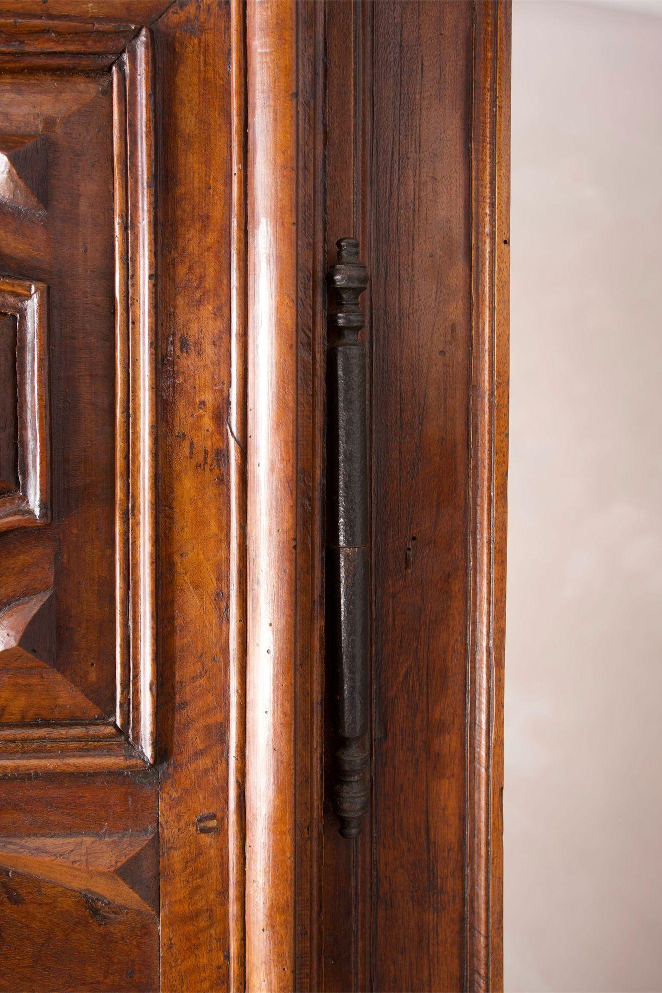 18th century French walnut Marriage cupboard 6