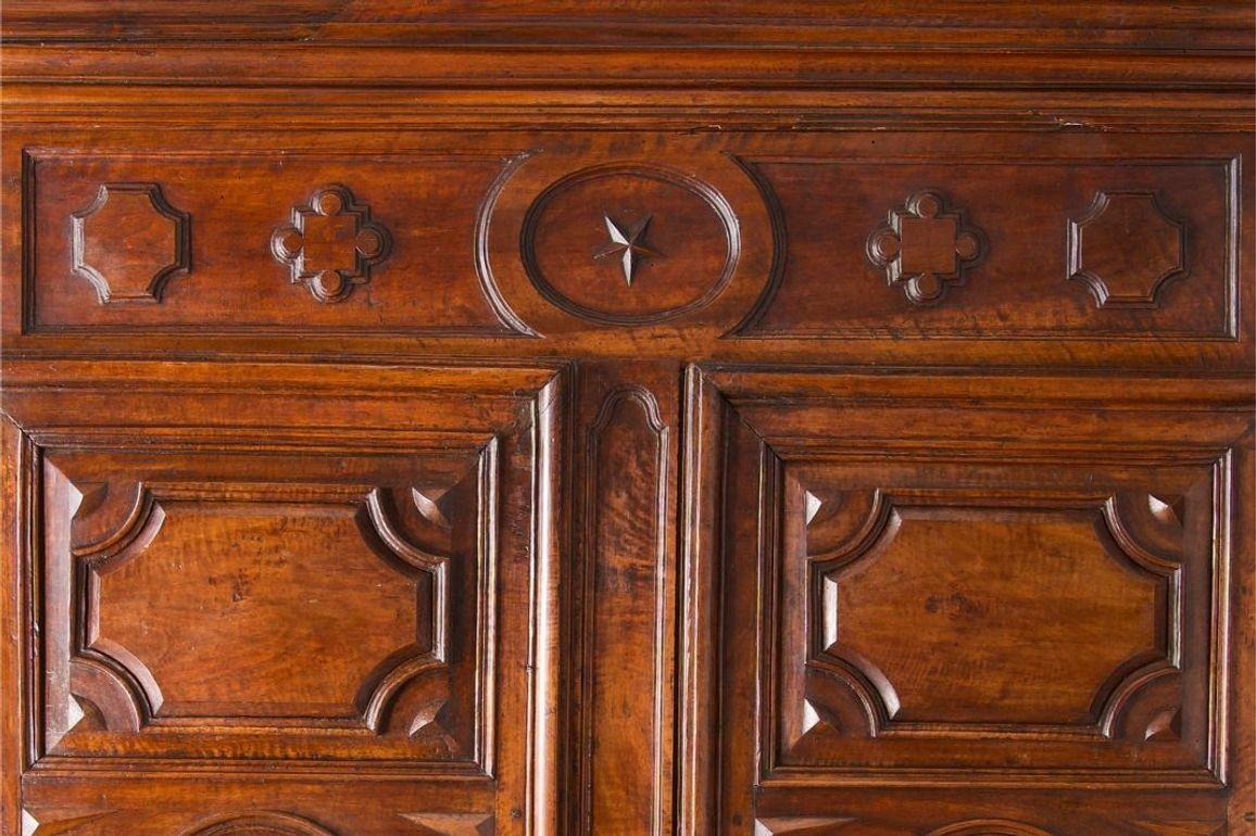 18th Century and Earlier 18th century French walnut Marriage cupboard