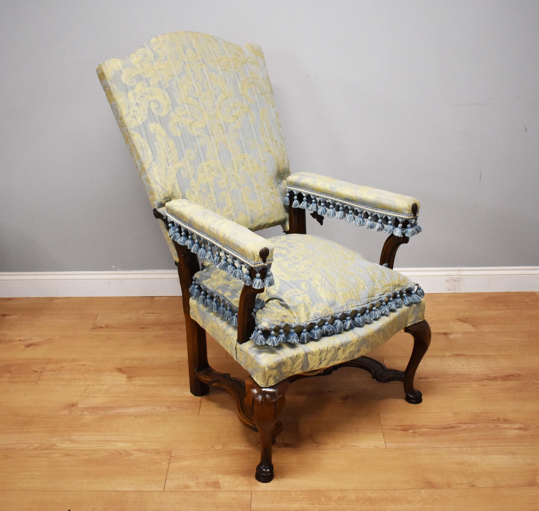 18th Century French Walnut Reclining Chair In Good Condition In Chelmsford, Essex