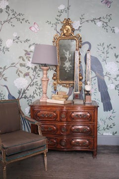 18th Century French Walnut Serpentine Commode