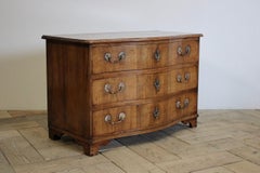 18th Century French Walnut Serpentine Commode