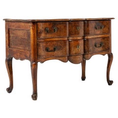Antique 18th Century French Walnut Serpentine Commode