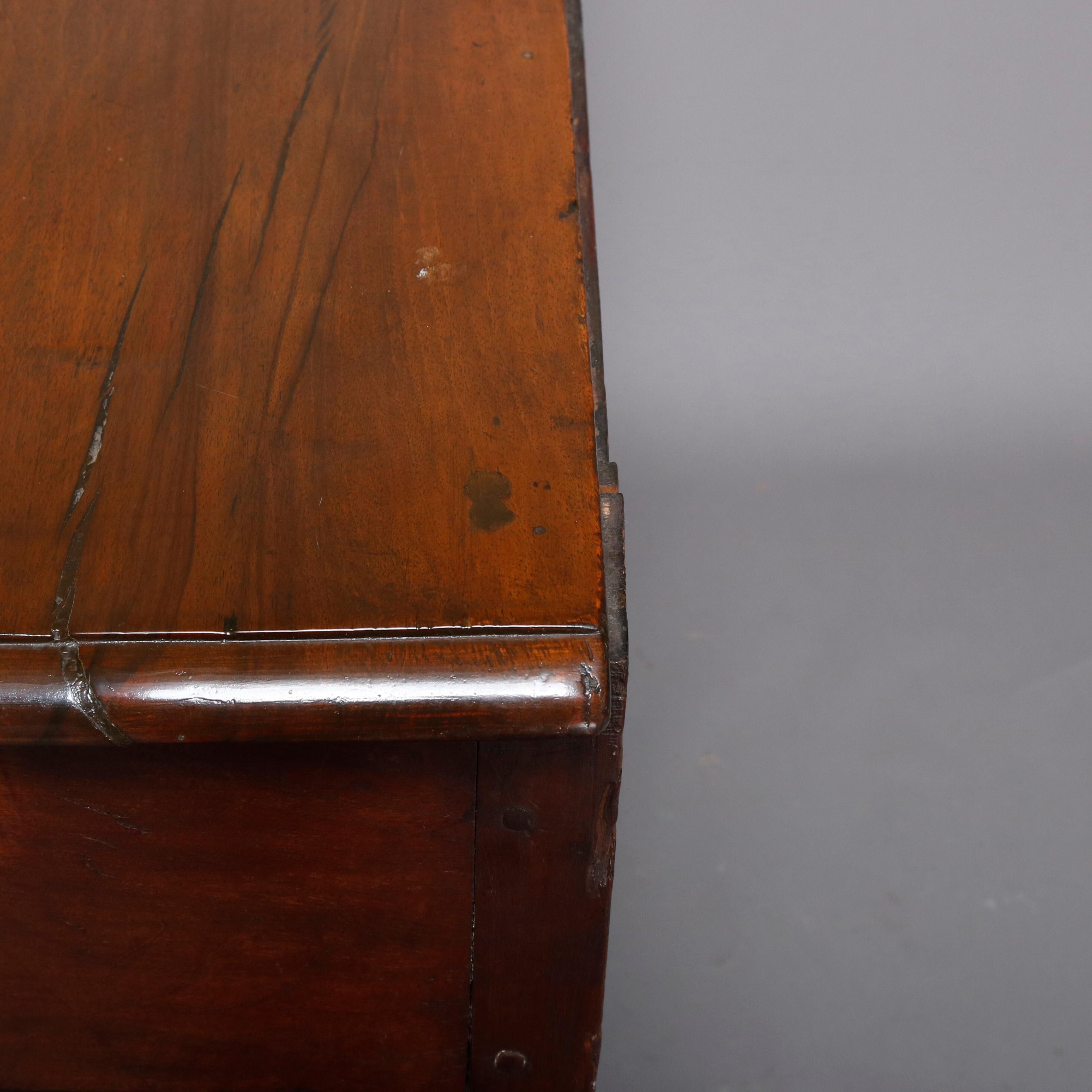 18th Century French Walnut Serpentine Commode with Figural Cherub Bronze Pulls 5