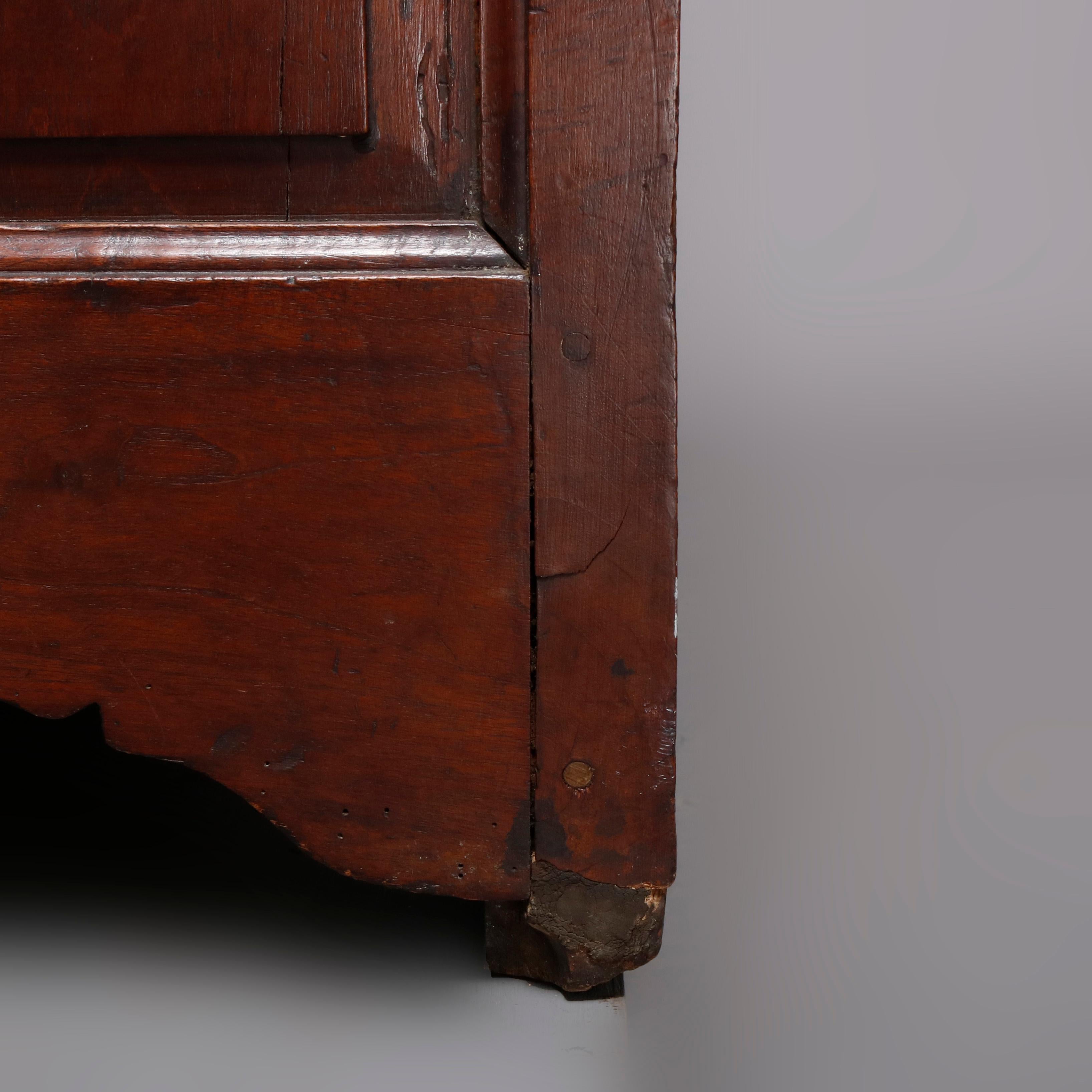 18th Century French Walnut Serpentine Commode with Figural Cherub Bronze Pulls 7