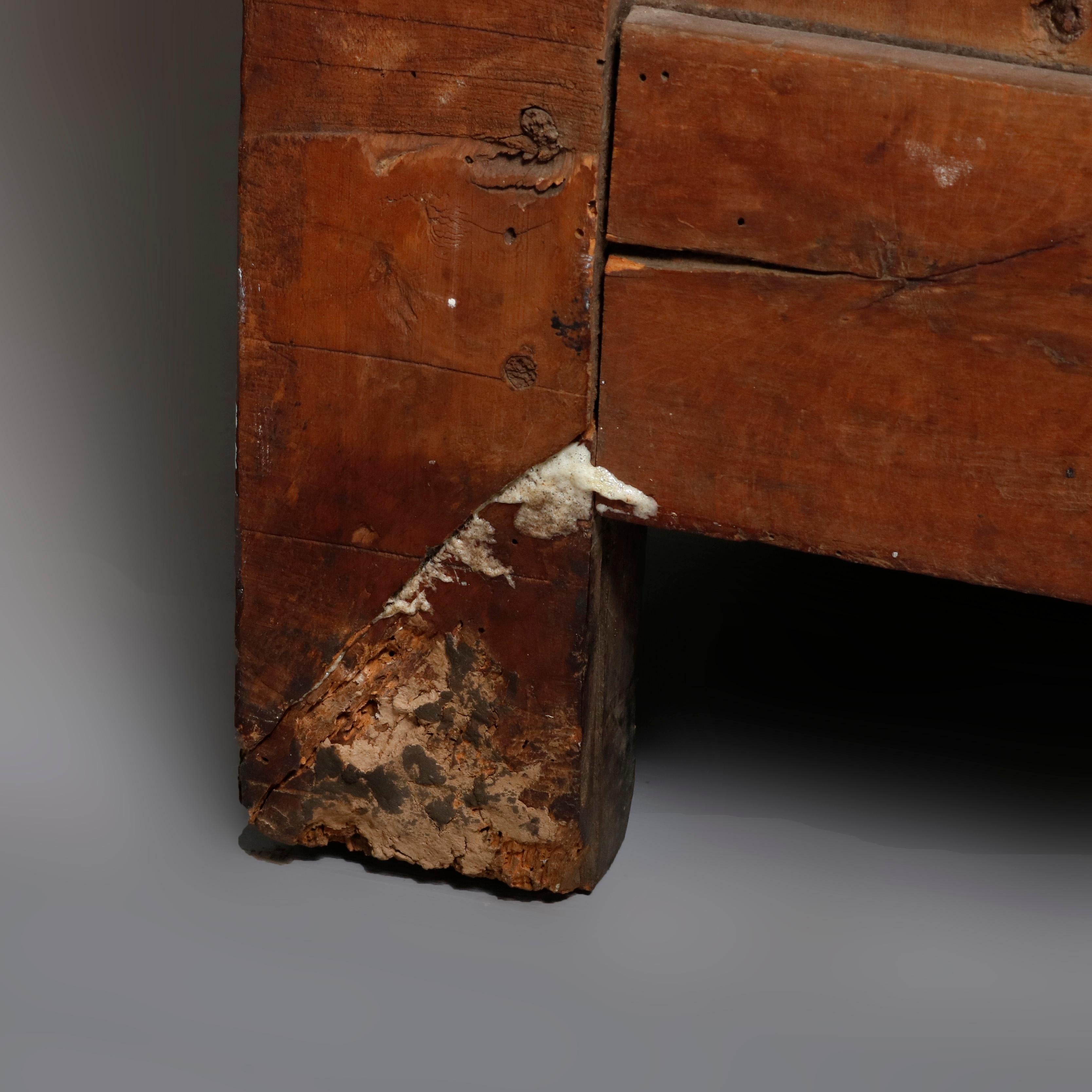 18th Century French Walnut Serpentine Commode with Figural Cherub Bronze Pulls 8