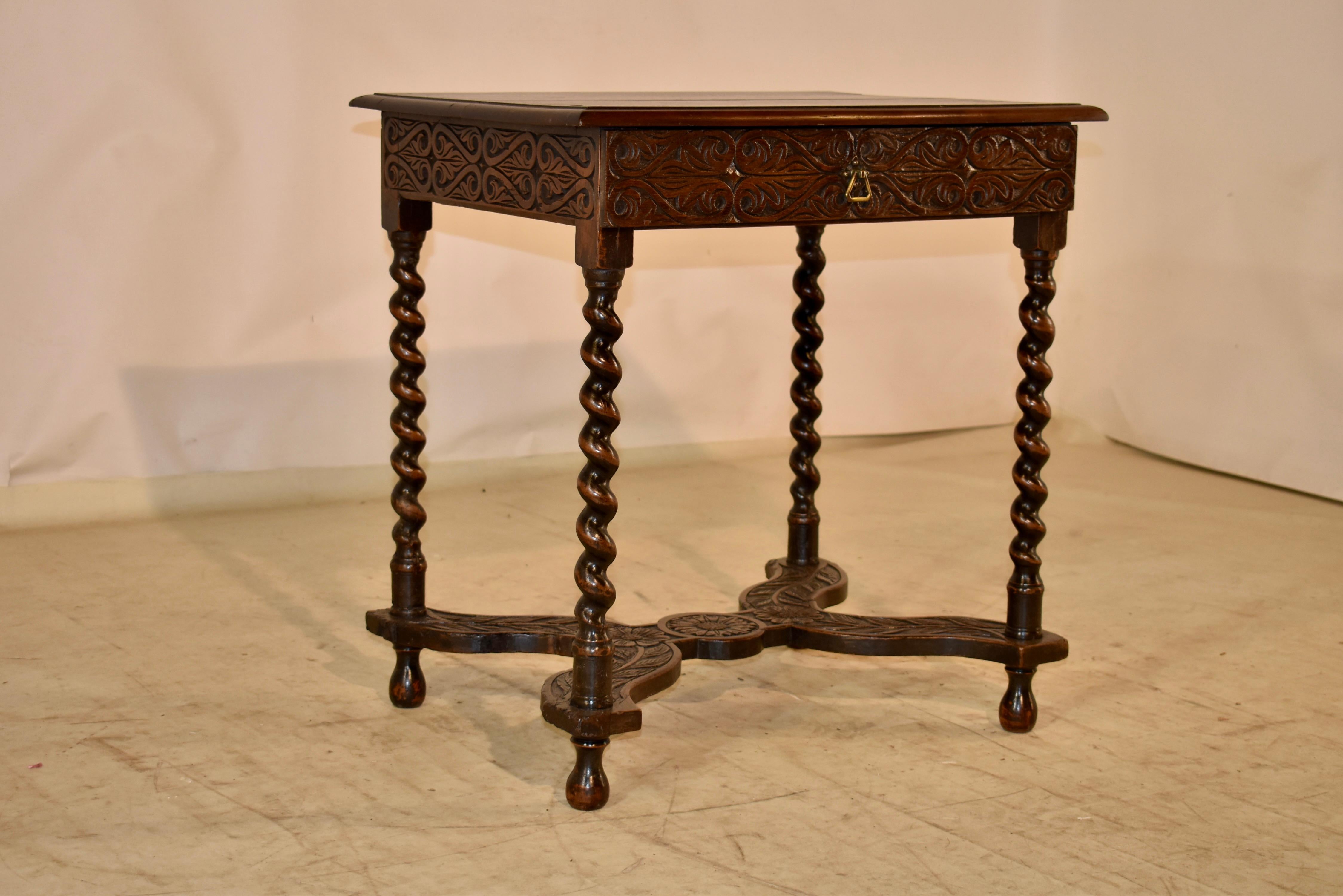 Louis XV 18th Century French Walnut Side Table For Sale