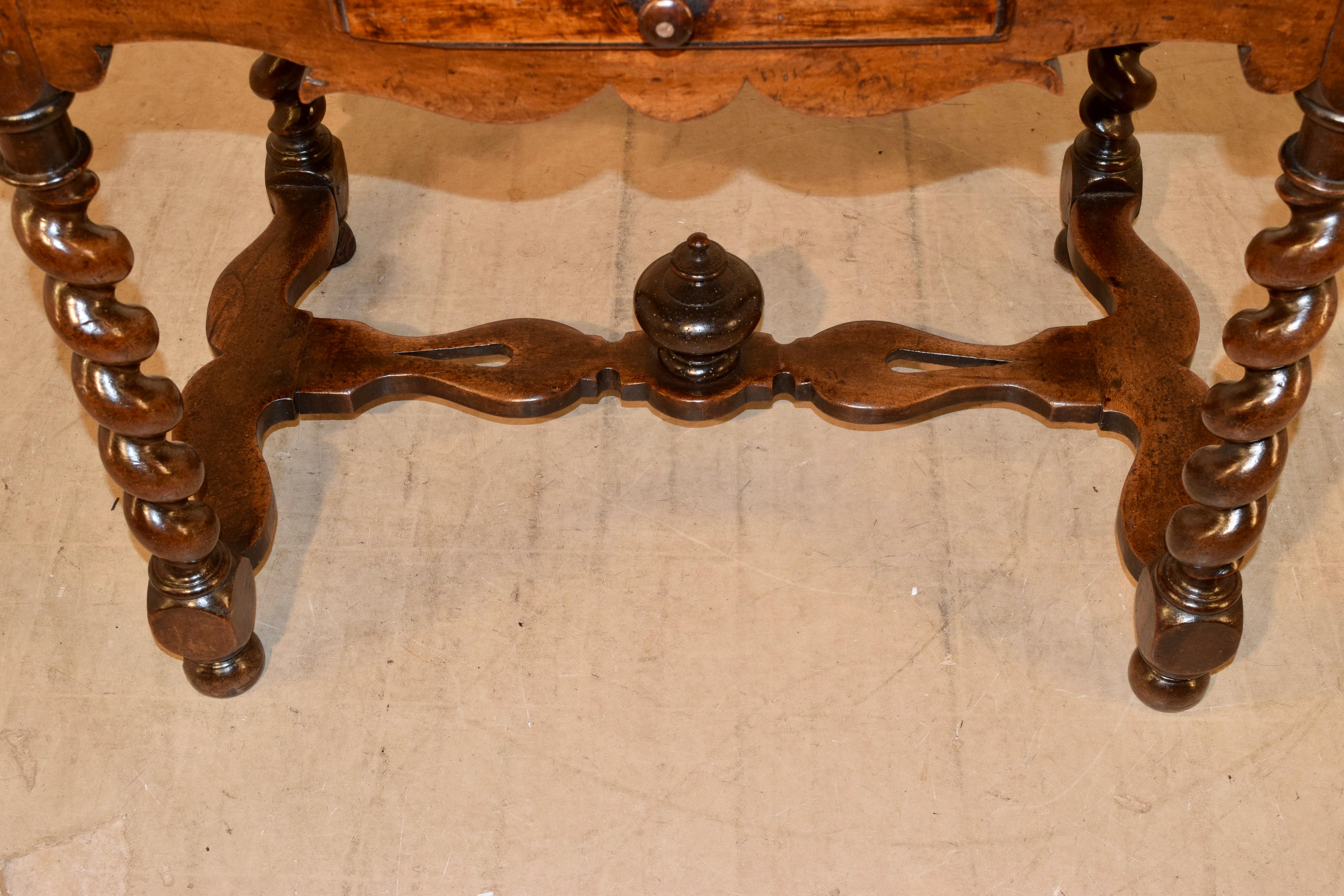 18th Century French Walnut Side Table For Sale 4