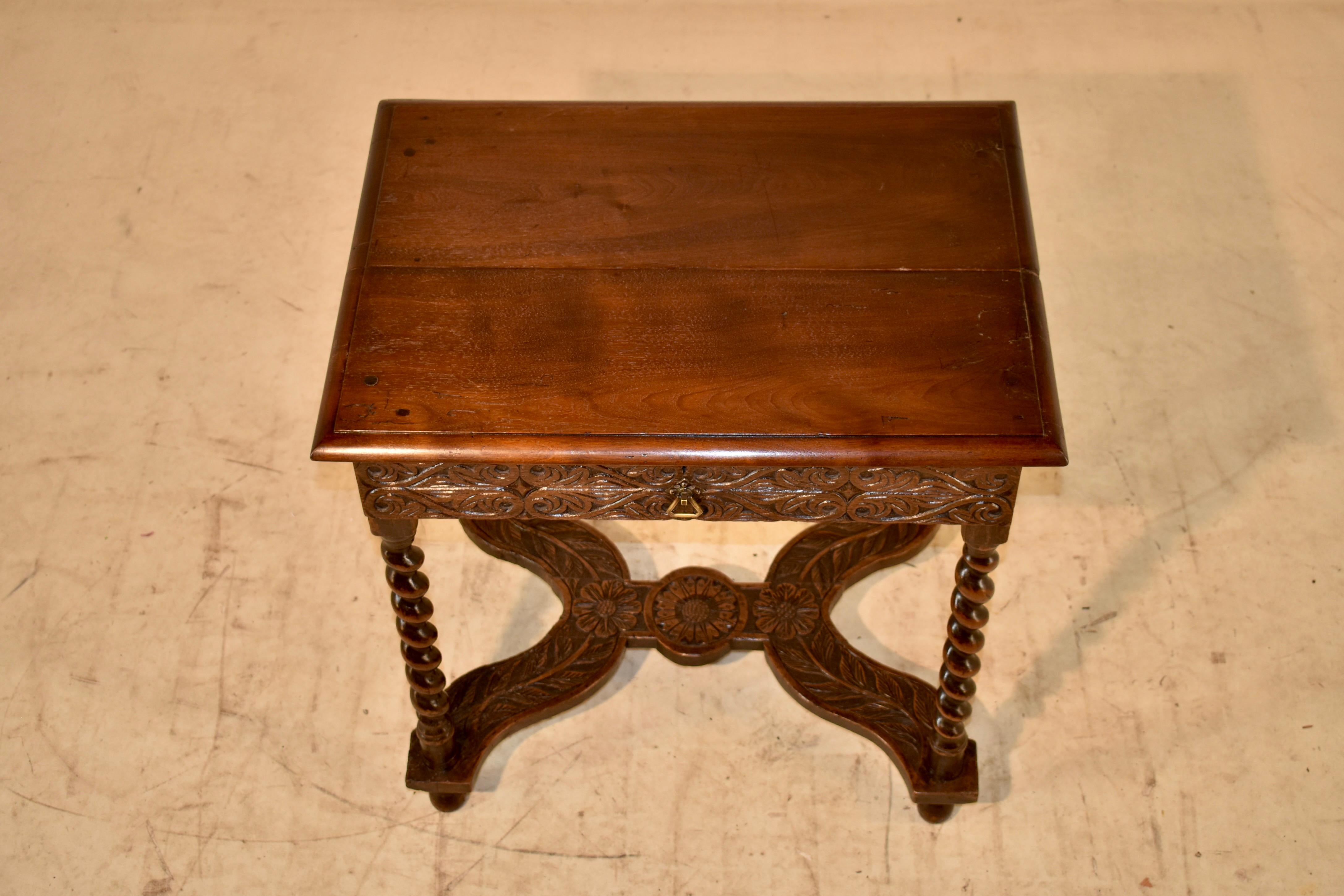 18th Century French Walnut Side Table For Sale 2