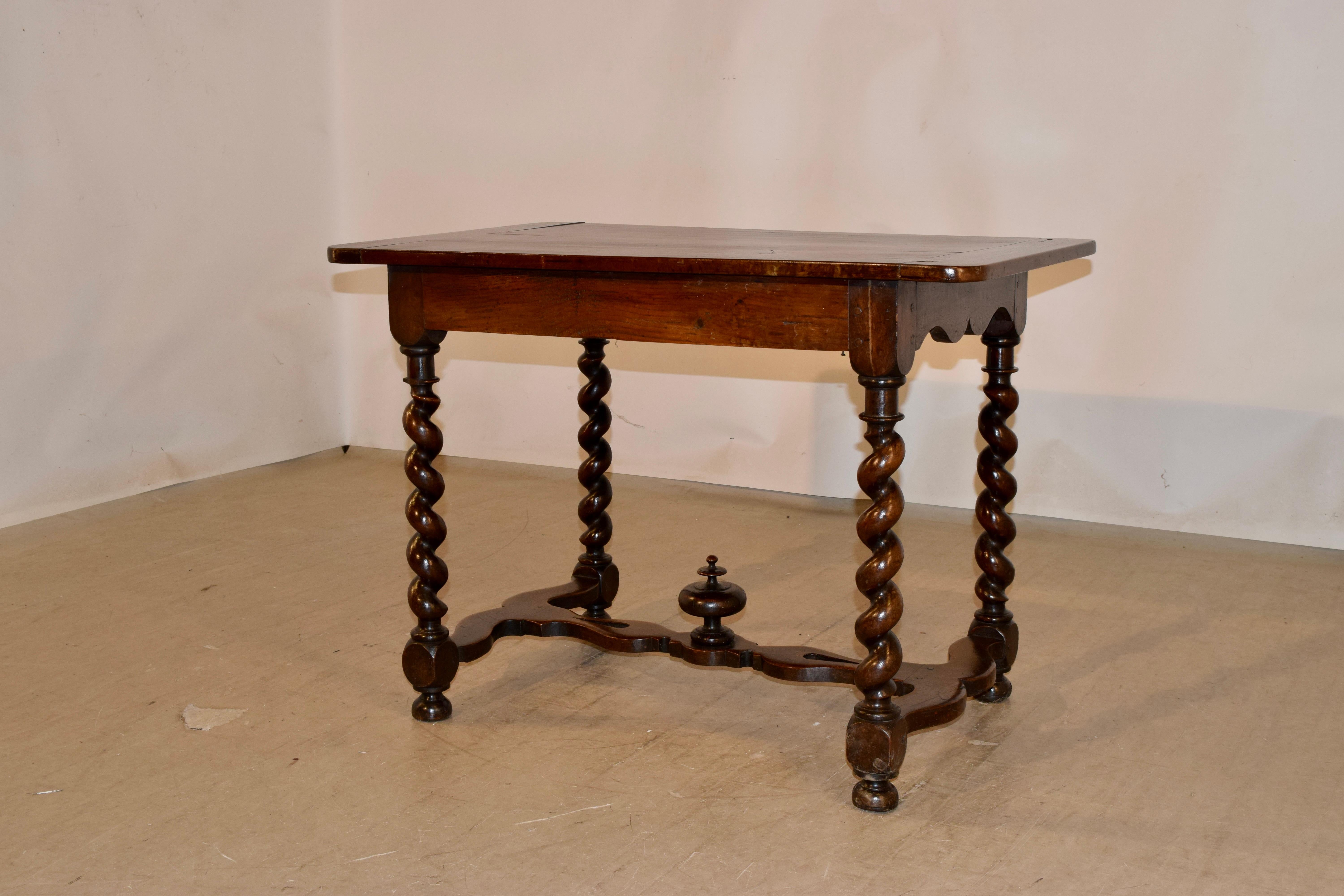 18th Century French Walnut Side Table For Sale 6
