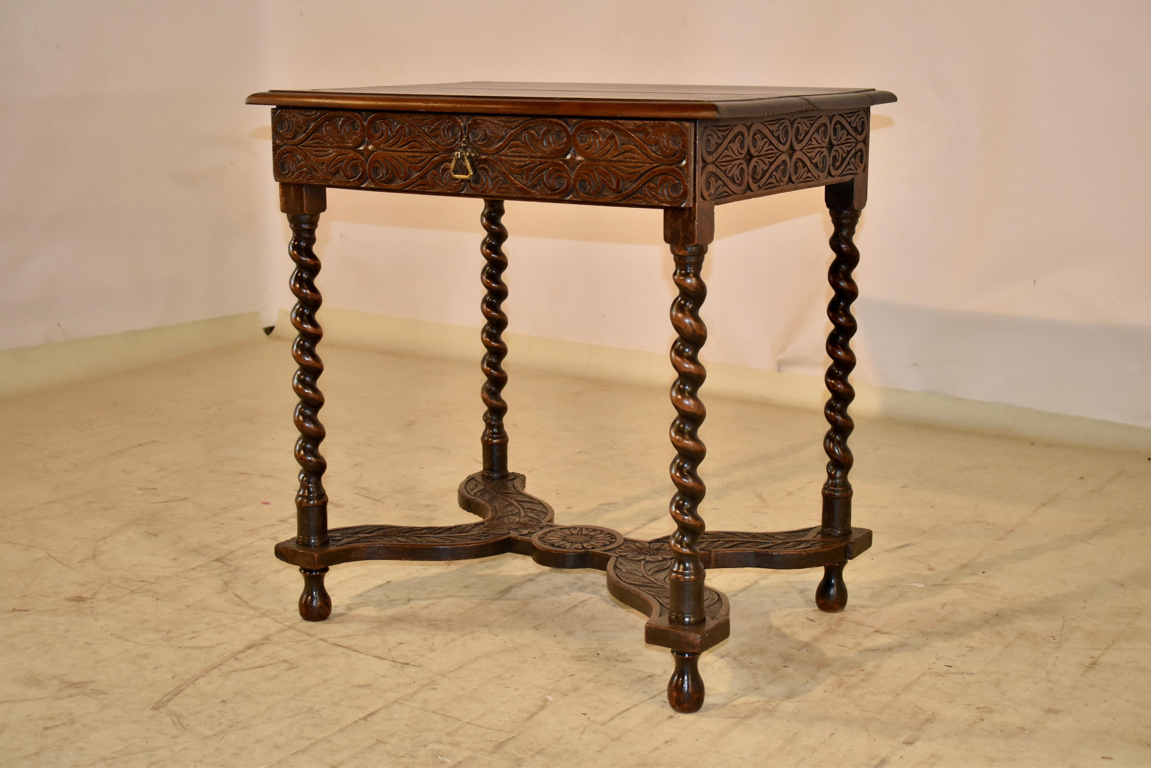 18th Century French Walnut Side Table For Sale 3