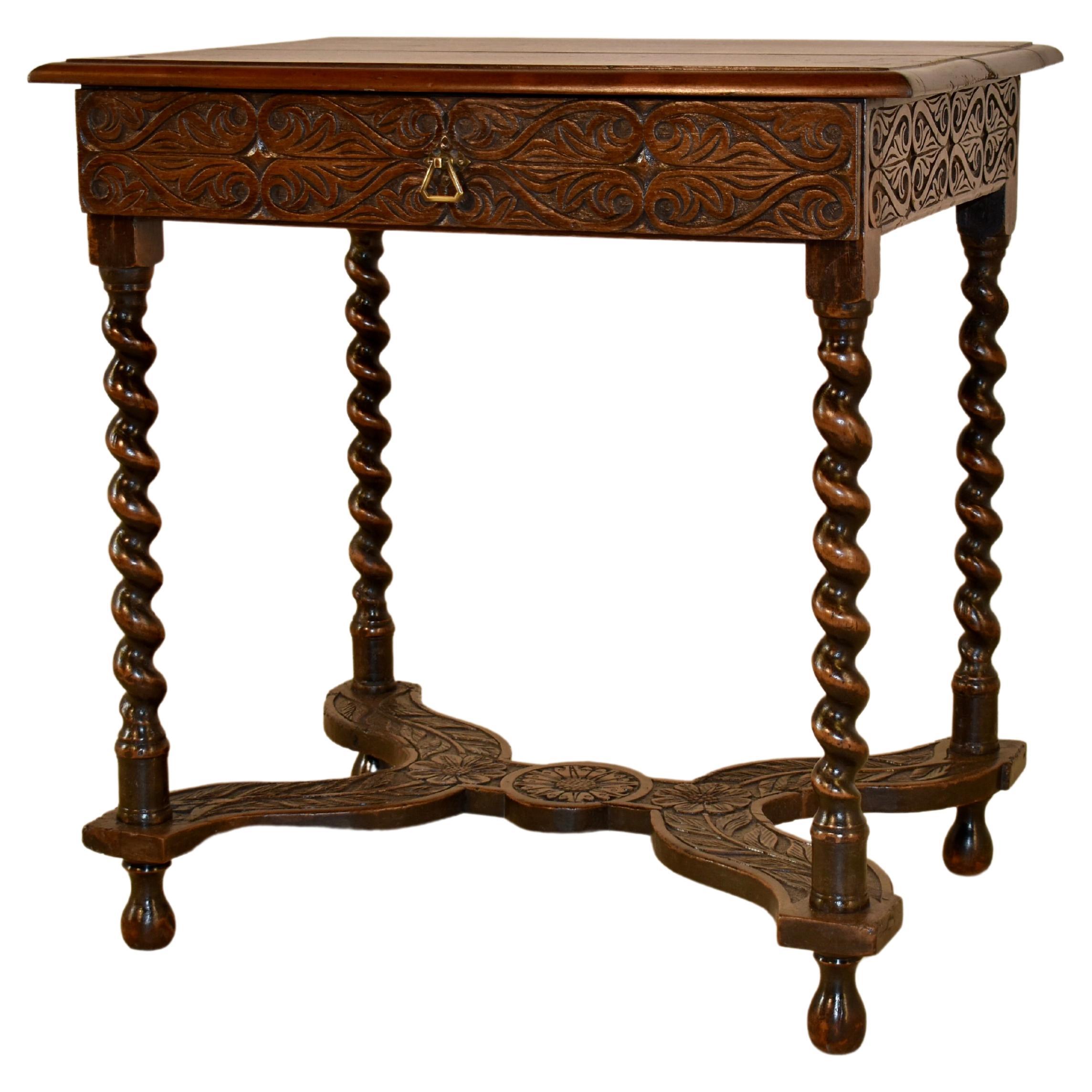 18th Century French Walnut Side Table For Sale