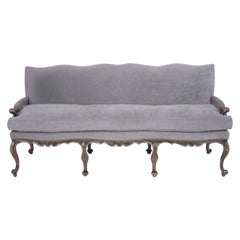 Sofa aus Nussbaumholz, Louis XV.-Stil