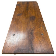 18th Century French Walnut Table with Iron Feet, Circa 1780