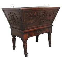 18th Century French walnut wine cooler