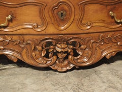 18th Century French Walnut Wood Commode En Tombeau from Provence