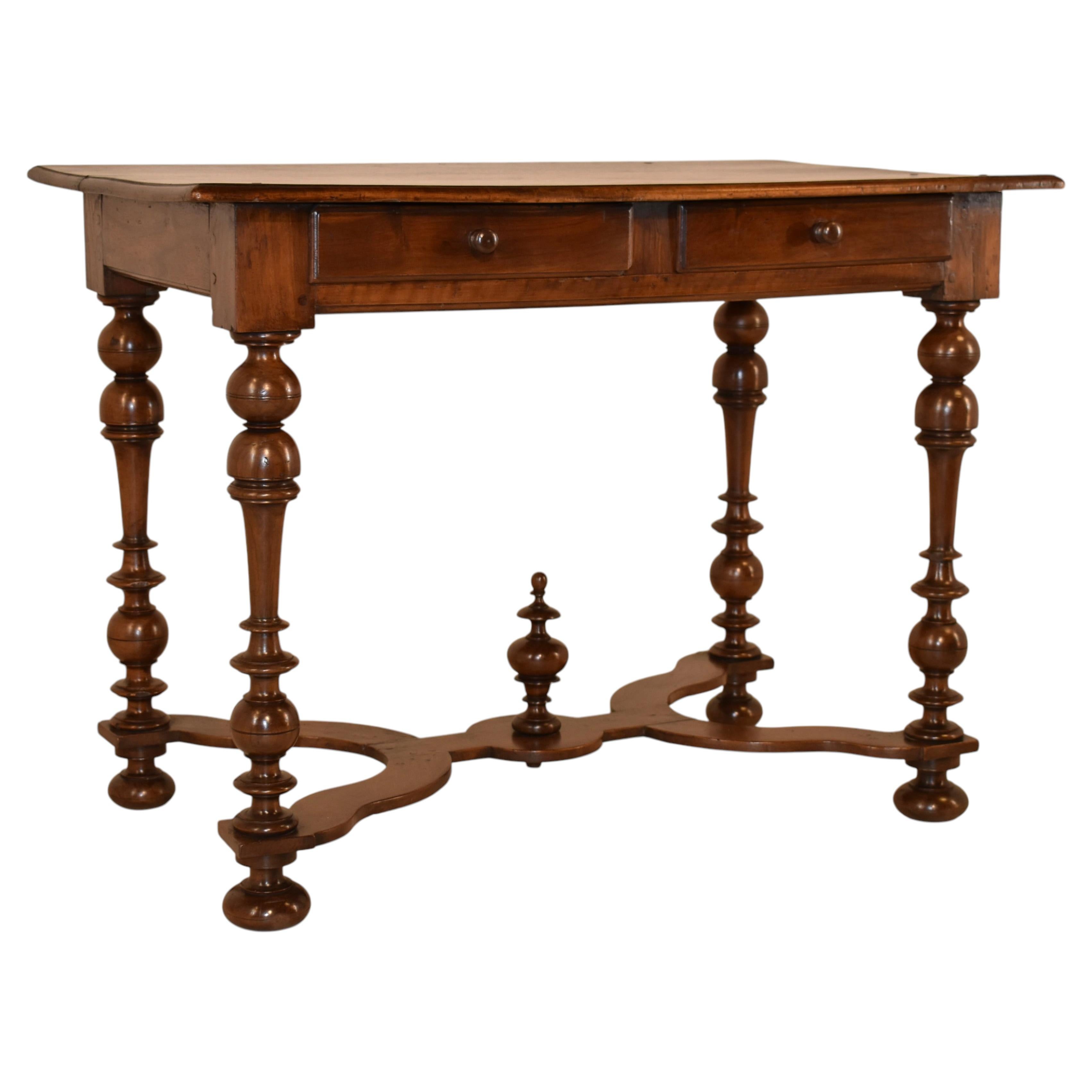 18th Century French Walnut Writing Table For Sale