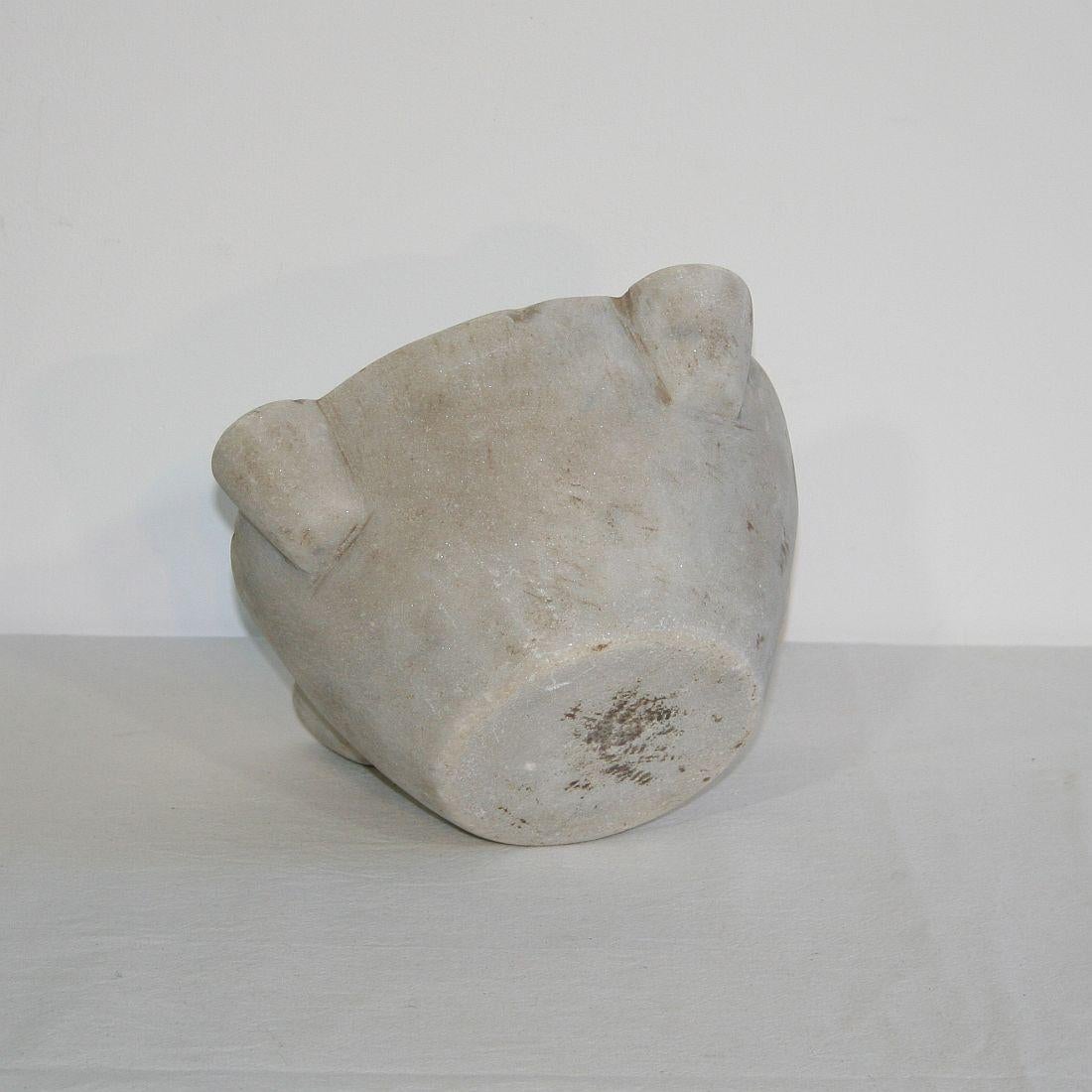 18th Century and Earlier 18th Century French White Marble Mortar