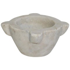 18th Century French White Marble Mortar