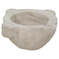 18th Century French White Marble Mortar
