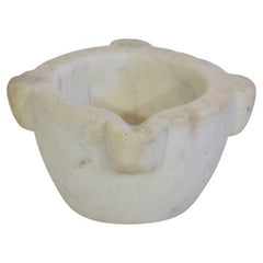 18th Century French White Marble Mortar