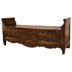 18th Century French Window Seat with Lift Top