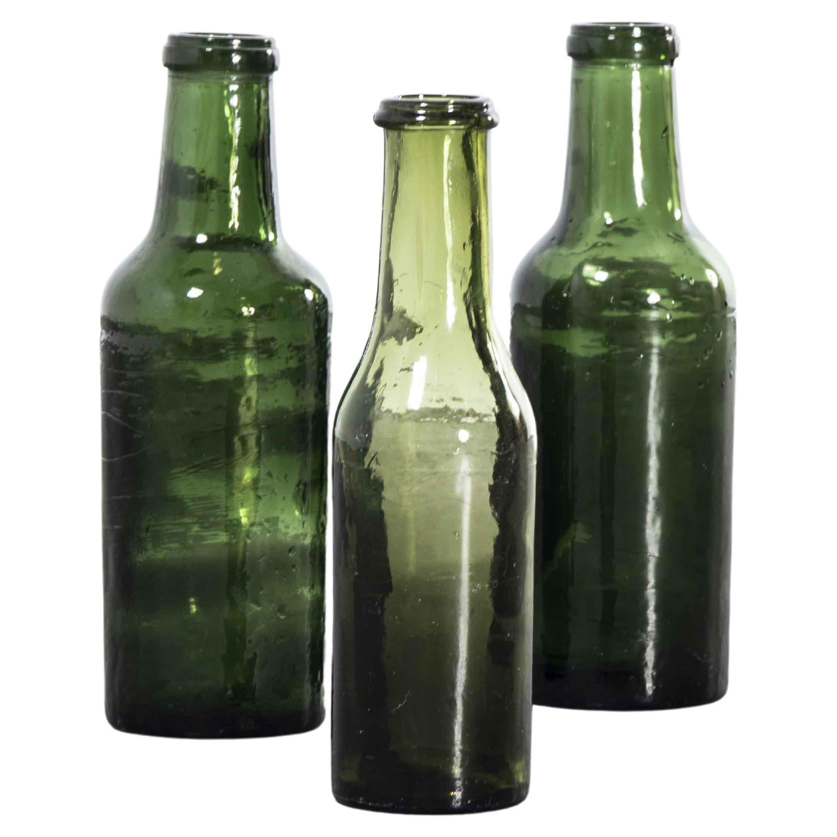 18th Century French Wine Bottles, Set of Three For Sale