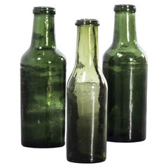 Antique 18th Century French Wine Bottles, Set of Three