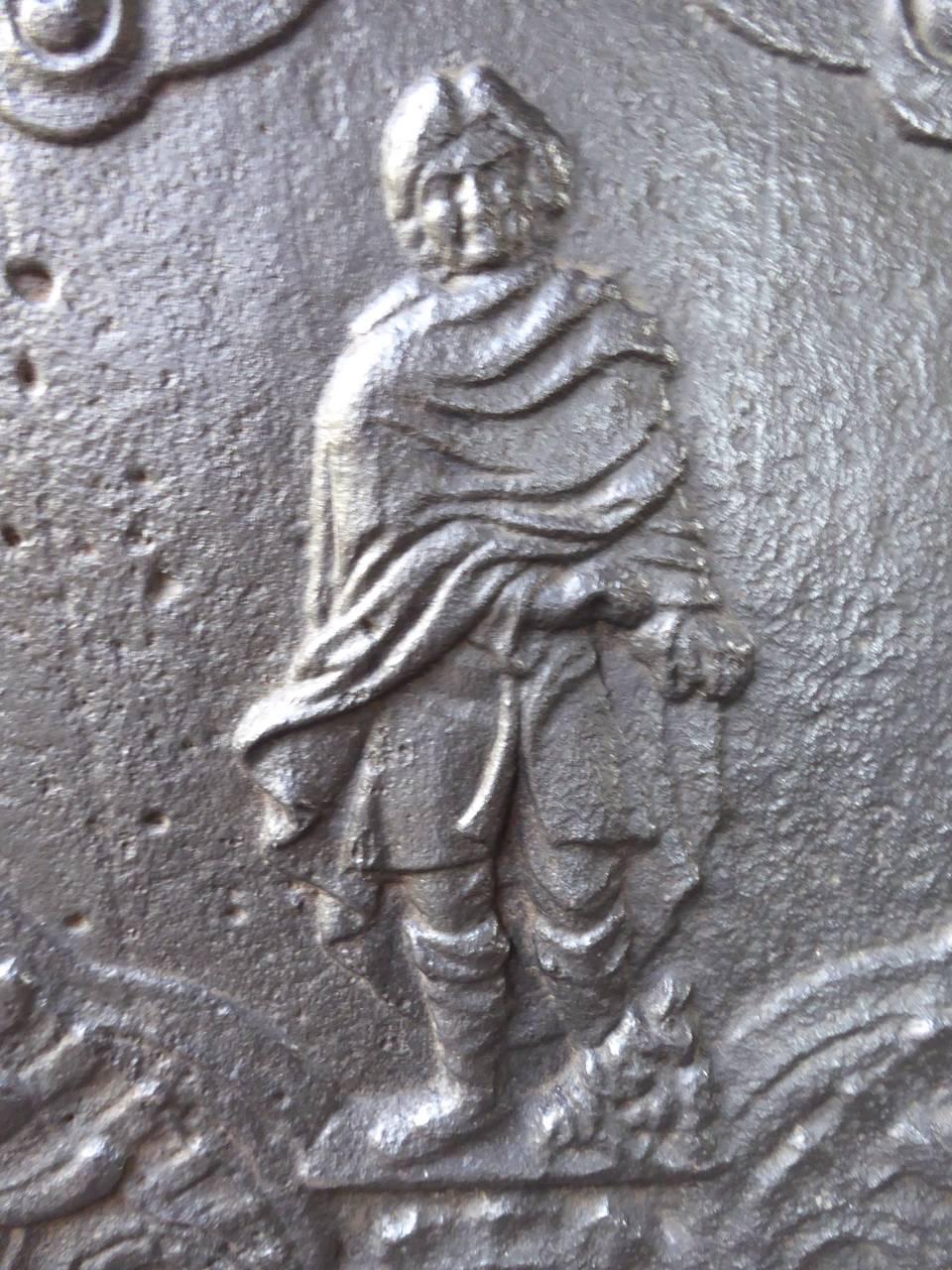 18th Century French 'Winter' Fireback In Good Condition In Soest, NL