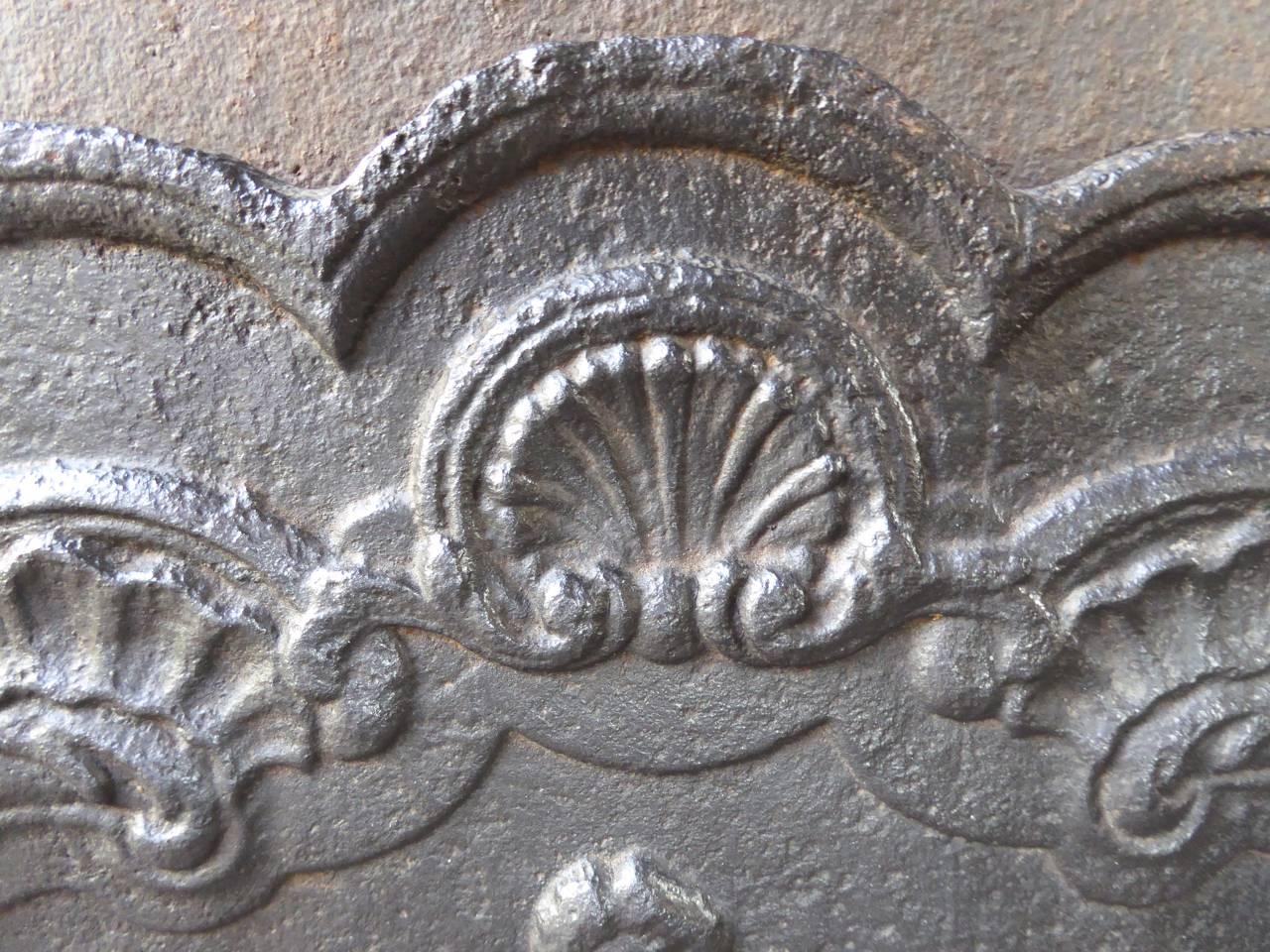 18th Century and Earlier 18th Century French 'Winter' Fireback