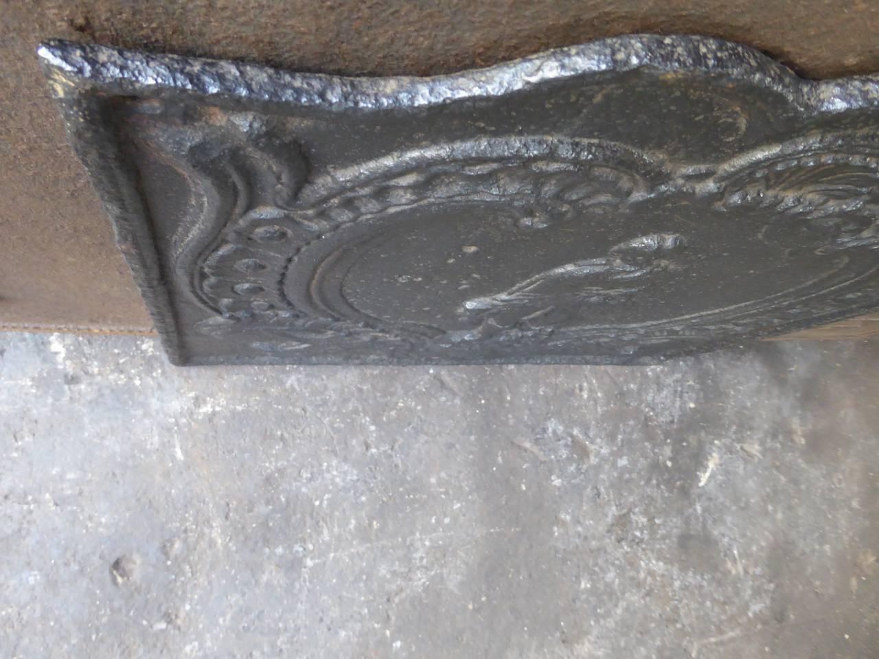 Iron 18th Century French 'Winter' Fireback