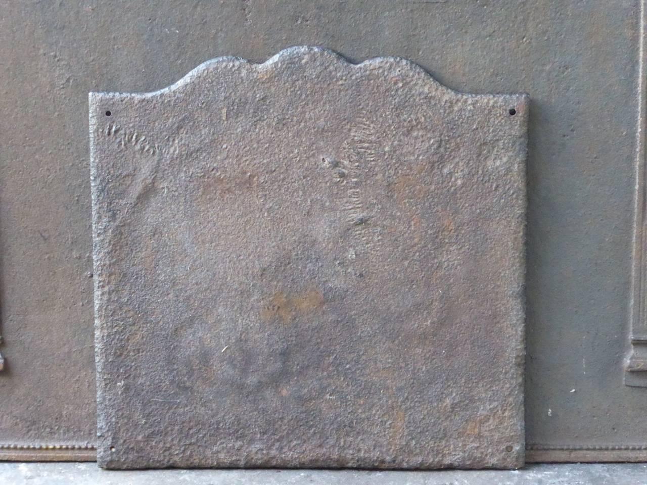 18th Century French 'Winter' Fireback 1