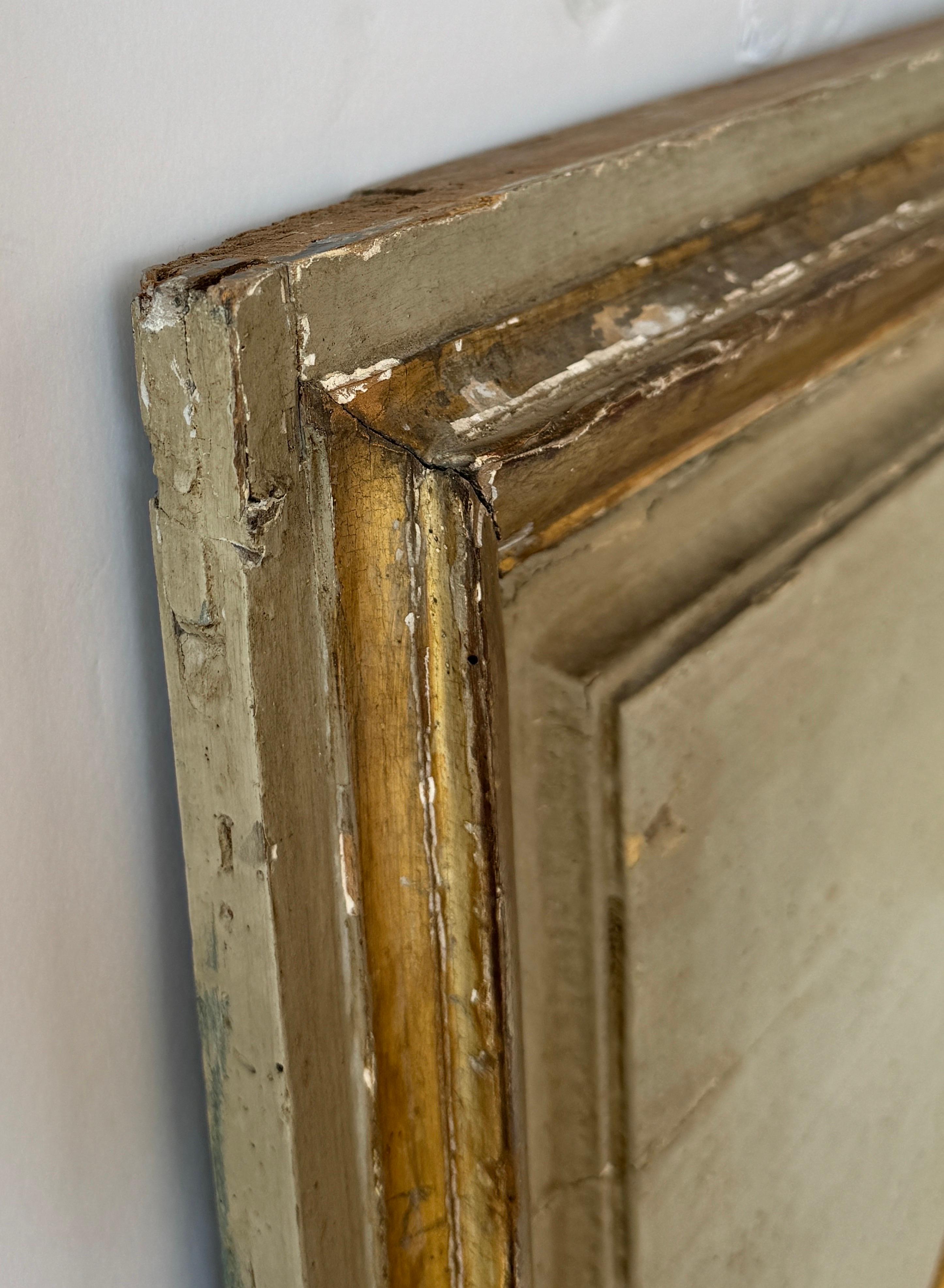 18th Century French Wood Gilt Trumeau Wall Floor Mirror  For Sale 5