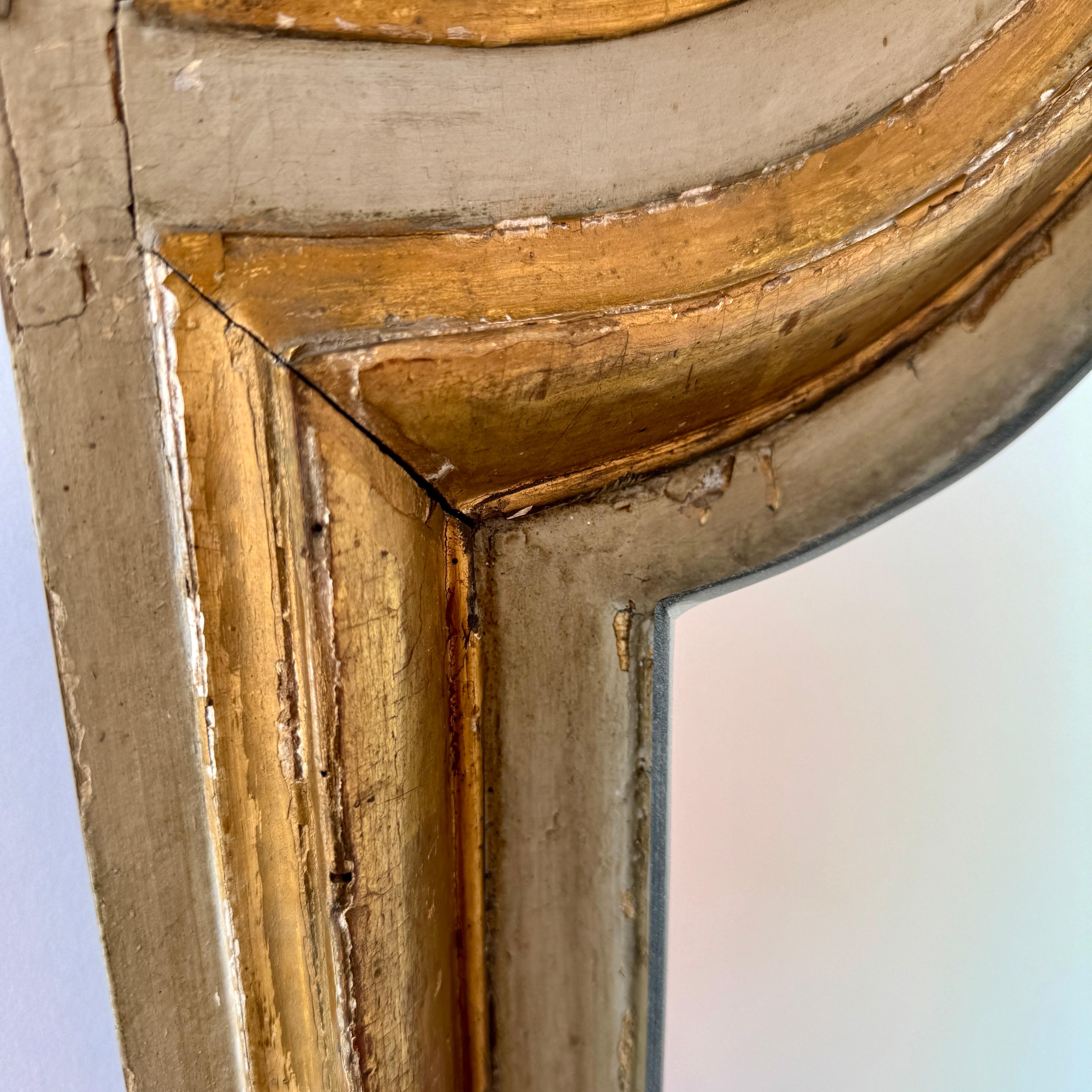 18th Century French Wood Gilt Trumeau Wall Floor Mirror  For Sale 6